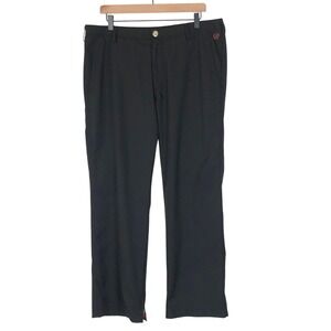 BONOBOS Golf Pants Men's Sz 35x30‎ Black Zipper Leg Flat Front Scorecard